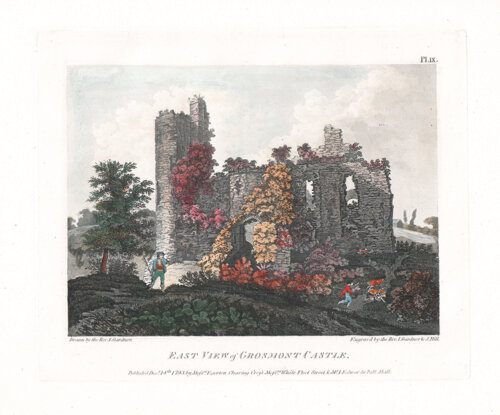 East View of Grosmont Castle.