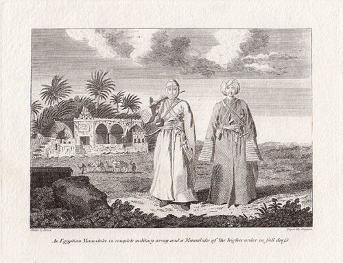 An Egyptian Mamaluke in complete military array and a Mamaluke of the higher order in full dress