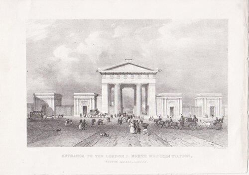 Entrance to the London & North Western Station Euston Square London