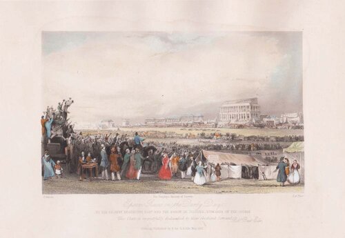 Epsom Races on the Derby Day.