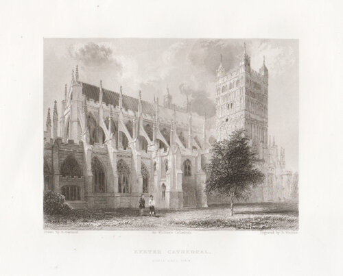 Exeter Cathedral.  North East View.