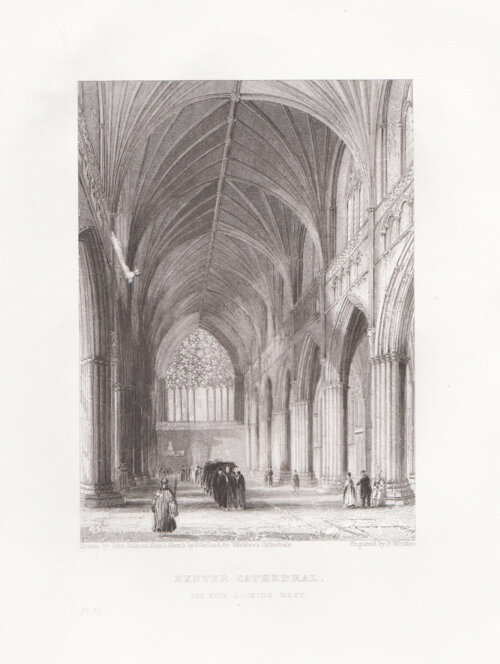 Exeter Cathedral. Nave looking West.