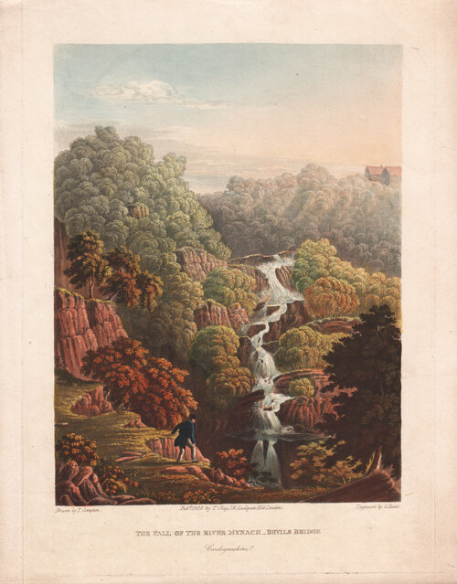The Fall of the River Mynach - Devils Bridge.