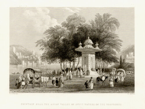 Fountain near the Asian Valley of Sweet Waters on the Bosphorus 