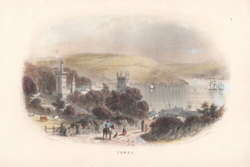 Fowey.  (antique print)