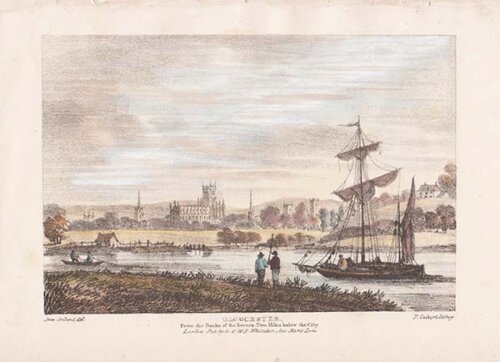 Gloucester from the banks of the Severn Two miles below the city 