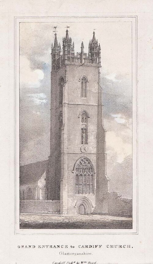 Grand Entrance to Cardiff Church Glamorganshire 