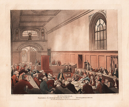 Guildhall  Examination of a Bankrupt before his Creditors  Court of Kings Bench