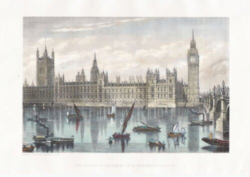 The Houses of Parliament from Westminster Bridge.
