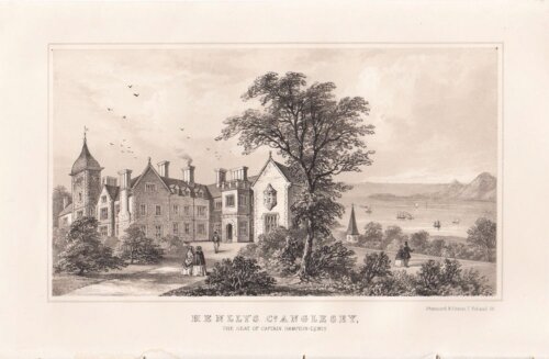 Henllys, Co. Anglesey.  (antique print)
