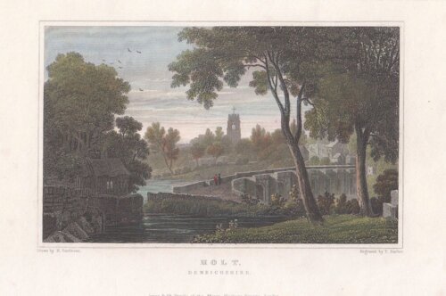 Holt, Denbighshire.  (antique print)