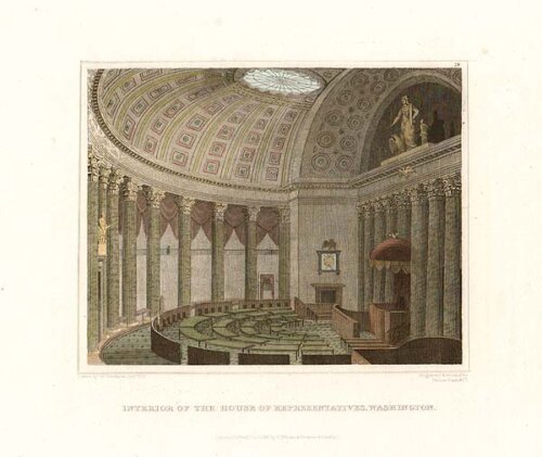 Interior of the House of Representatives Washington