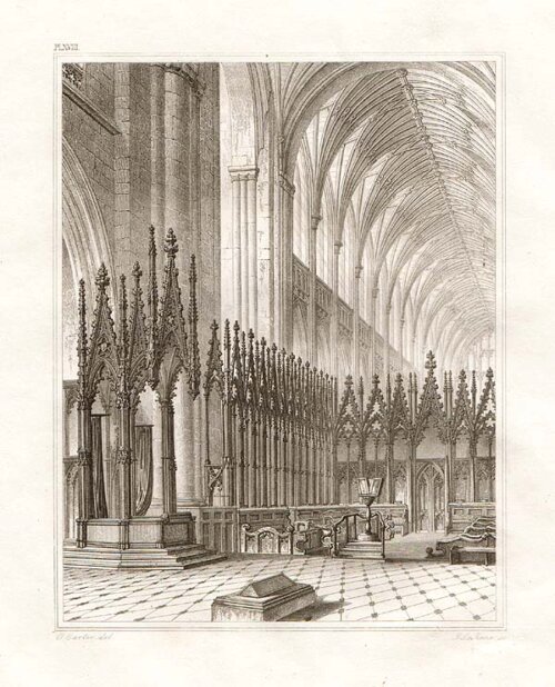 Interior of the Choir of Winchester Cathedral