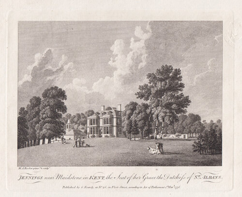 Jennings near Maidstone in Kent the Seat of her Grace the Dutchess of St Albans 