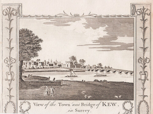 View of the Town and Bridge of Kew in Surrey