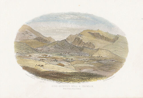 King Arthur's Well  and Snownon from Dinas Dinorddwig  