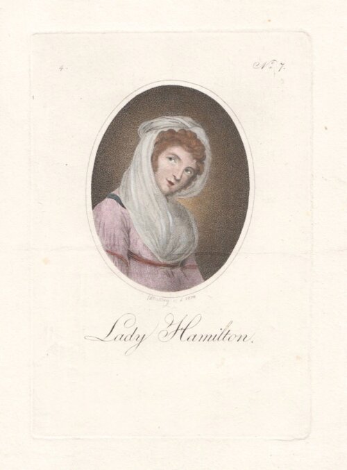 Lady Hamilton.  (antique print)