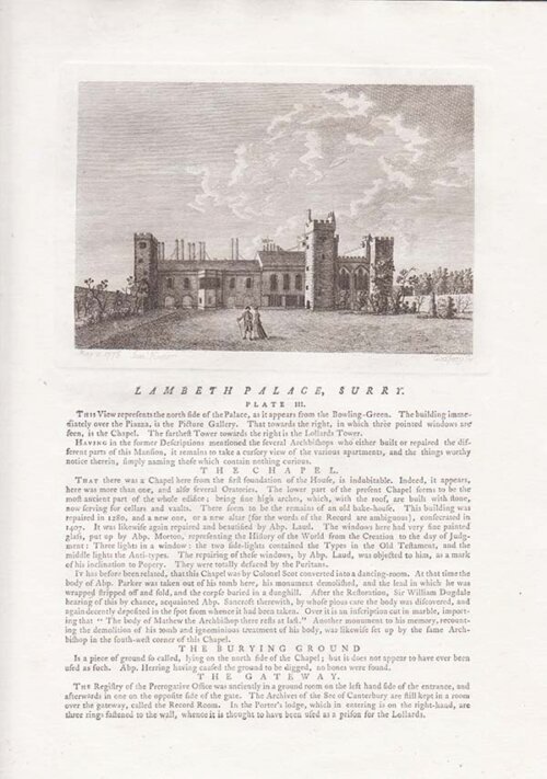 Lambeth Palace Surrey Plate III