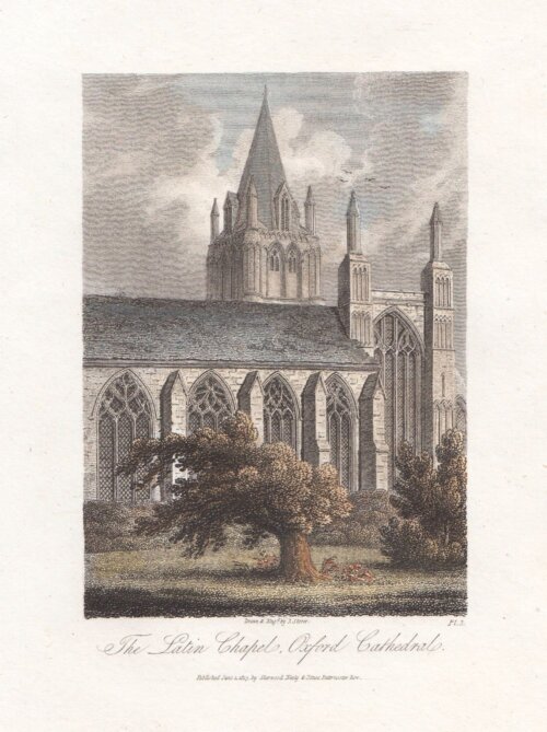 The Latin Chapel Oxford Cathedral  (antique print)