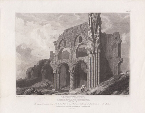 View of Part of the Nave &c of Lindisfarne Church 