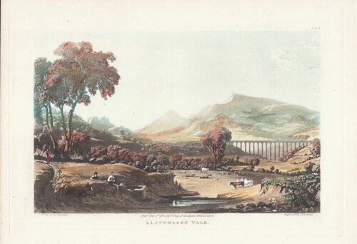 Llangollen Vale.  (antique print)