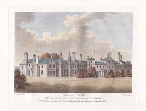 Llewenni Hall....  (antique print)