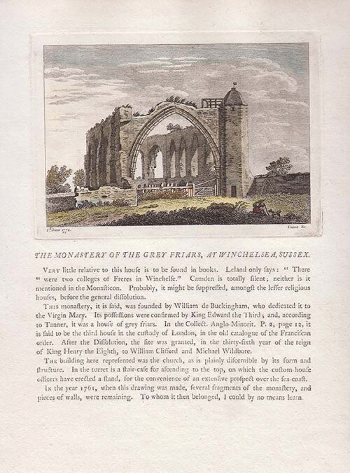 The Monastery of the Grey Friars at Winchelsea Sussex