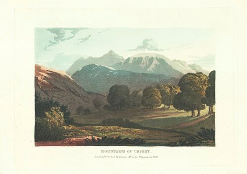 Mountains of Cright.  (antique print)