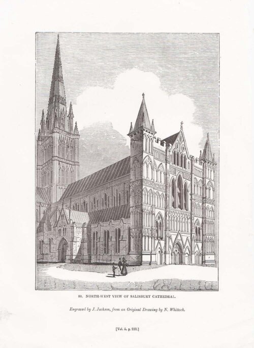 North West View of Salisbury Cathedral.