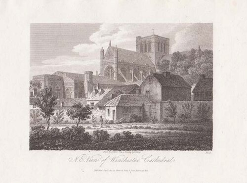 N E View of Winchester Cathedral