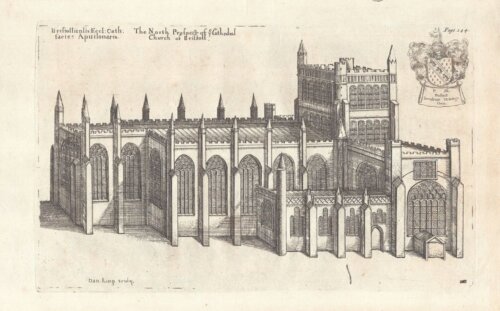 The North Prospect of ye Cathedral Church of Bristol  (antique print)