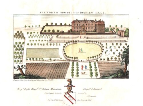 The North Prospect of Bushey Hall.