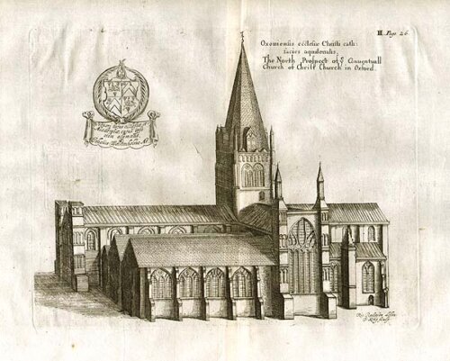 The North Prospect of the Conventuall Church of Christ Church in Oxford