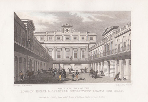 North West view of the London Horse and Carriage Repository Gray's Inn Road