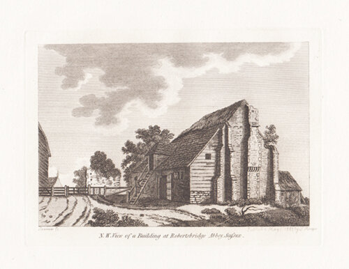 NW View of a Building at Robertsbridge Abbey Sussex 