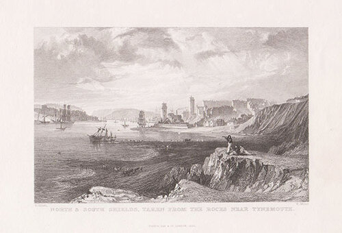 North & South Shields taken from the roocks near Tynemouth 