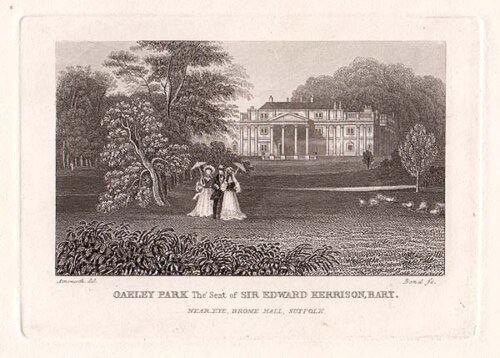 Oakley Park  -  The Seat of Sir Edward Kerrison  Bart  Near Eye Brome Hall Suffolk