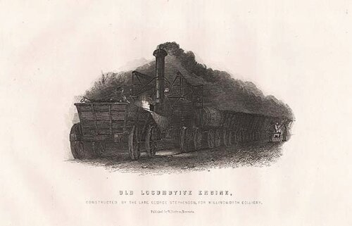 Old Locomotive Engine constructed by the late George Stevenson for Killingworth Colliery