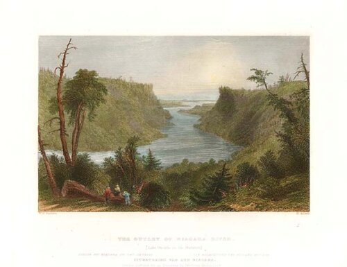 The Outlet of Niagra River  Lake Ontarion in the Distance