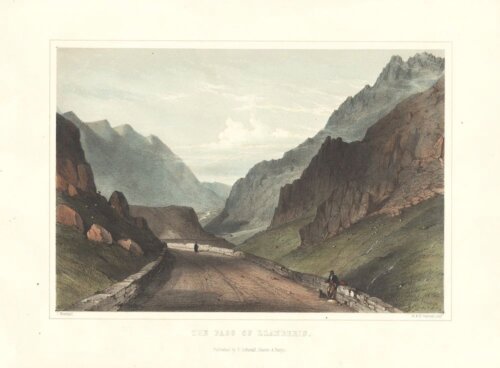 The Pass of Llanberis.  (antique print)
