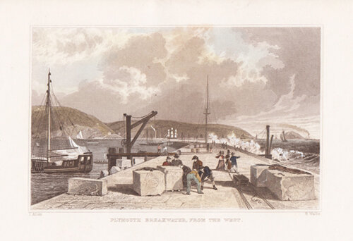 Plymouth Breakwater from the West 