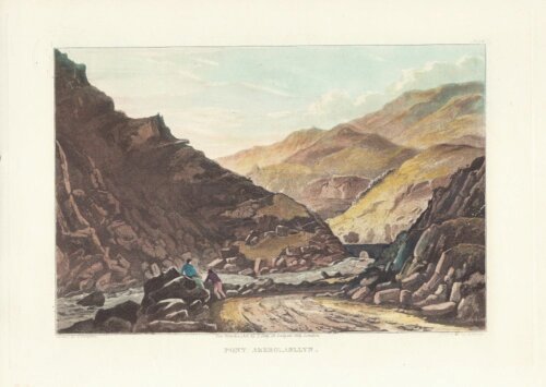 Pont Aberglaslyn.  (antique map)