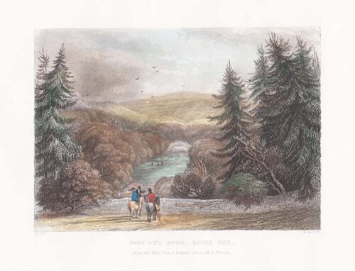 Pont Pwl Gwyn River Usk  From the Mail Road between Trecastle & Brecon
