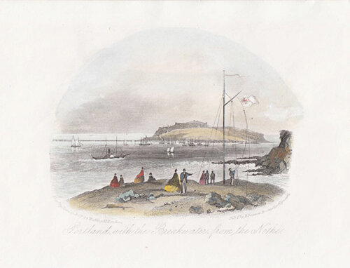 Portland with the Breakwater from the Nothe 