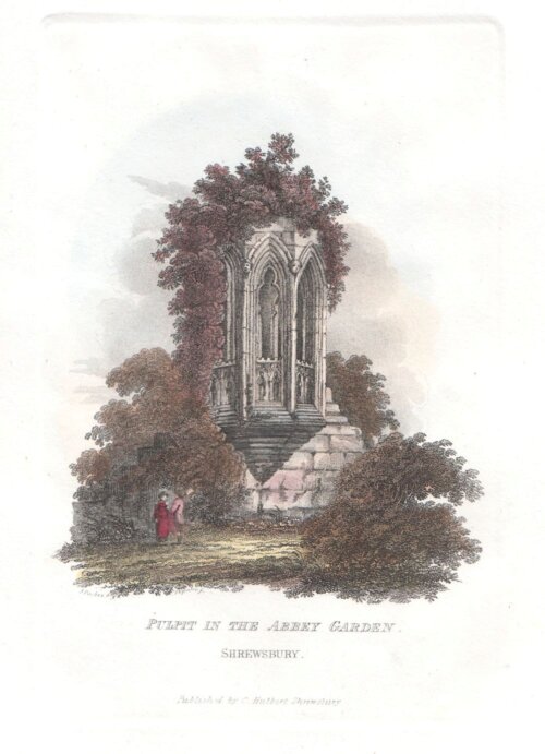 Pulpit in the Abbey Garden, Shrewsbury.