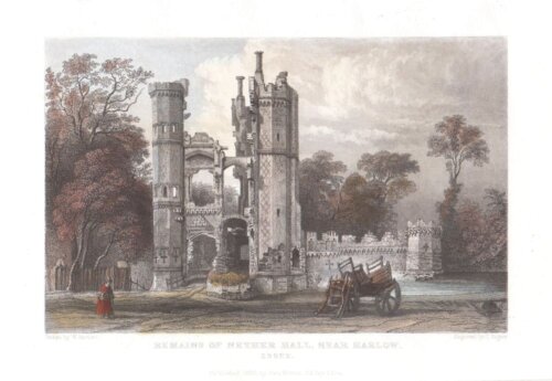 Remains of Nether Hall, near Harlow, Essex.