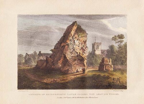 Remains of Bridgenorth Castle called the Leaning Tower
