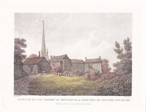 Remains of the Priory at Monmouth & Geoffrey of Monmouth's Study