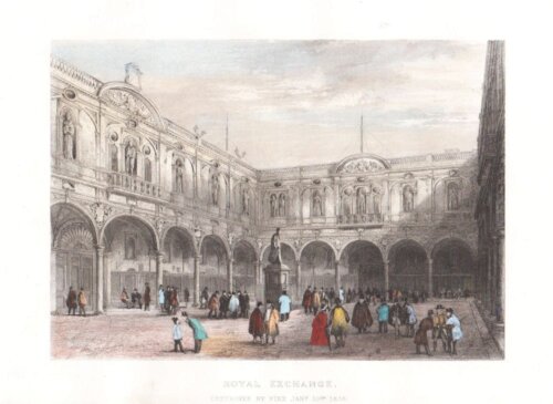 Royal Exchange - Destroyed by fire January 10th, 1838.