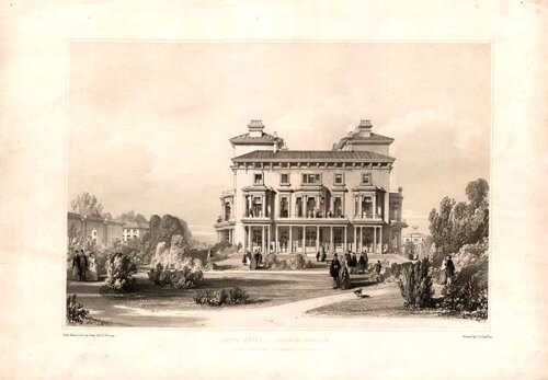 Royal Hotel Slough Station  -  View from the Pleasure Grounds